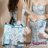 Corselet Floral Turquesa [COI03]