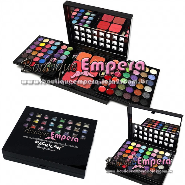 Kit Maquiagem / 48 Sombras 3D e 12 cremosas [KI02]